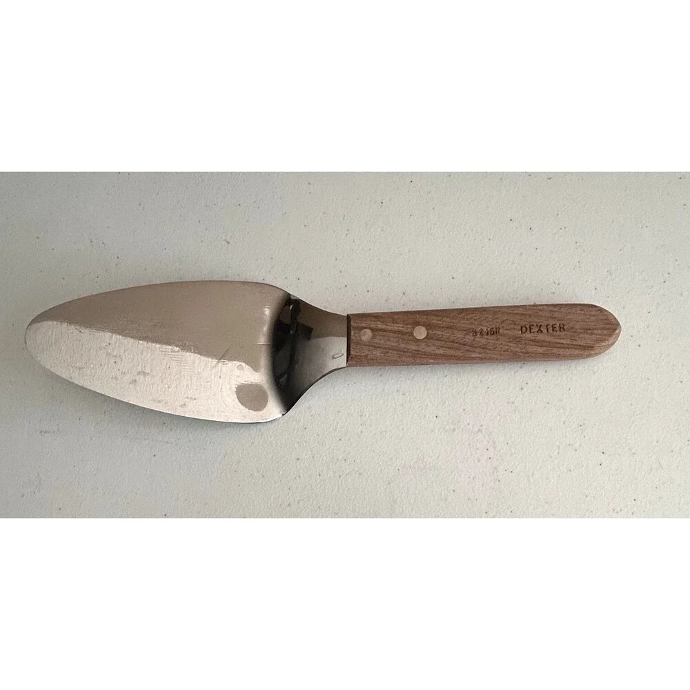Vintage Dexter S245R Pie Cake Server Spatula Stainless Steel Wood Handle 11